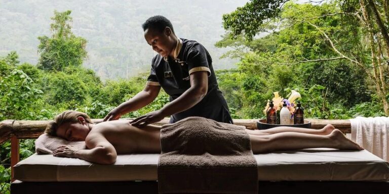 Tipping in Uganda: How Much to Tip on Your Safari Spa massage at a Uganda safari lodge, where tipping in Uganda is appreciated