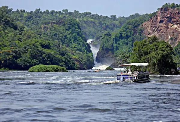Nile boat cruise to the foot of Murchison Falls in Uganda